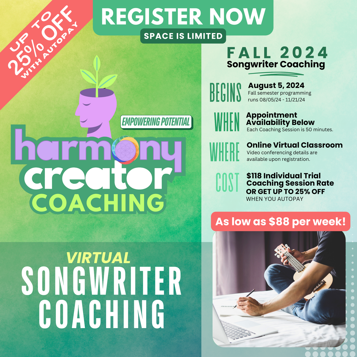 Songwriter Coaching (Virtual)